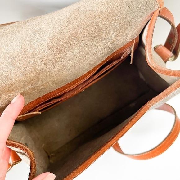 VINTAGE DOONEY & BOURKE Leather Crossbody Brown Tan Purse - Picture 4 of 8